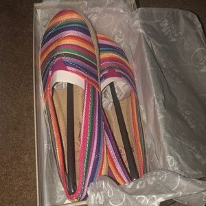 Slide on colorful mules